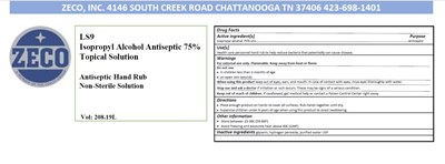 208.19L label - LS9 208.19L label